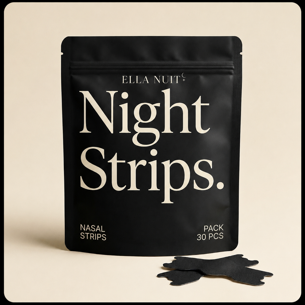 Ella Nuit Night Strips – pack of 30 black nasal strips for snoring